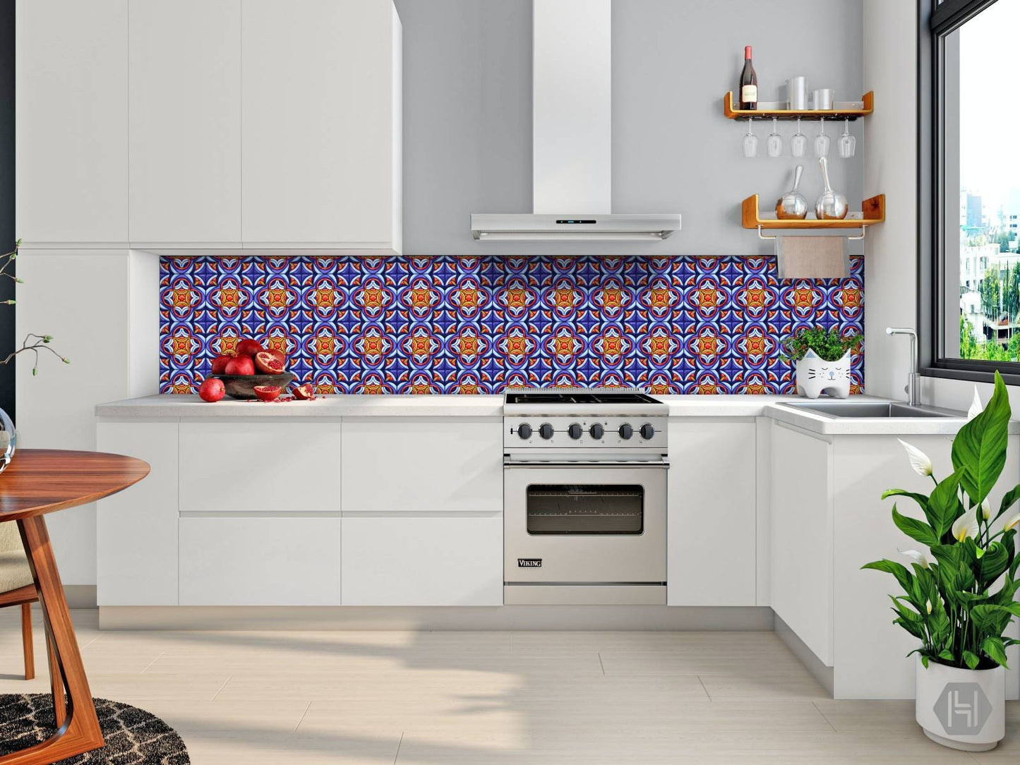 Italian Majolica Ceramic Tiles - Set of 2 Italian Wall Ceramic Tiles - Kitchen Backsplash Tiles, Table Decorative Tiles, Bathroom Tiles