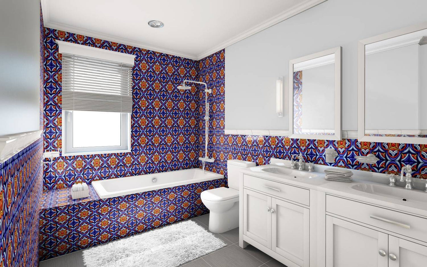 Italian Majolica Ceramic Tiles - Set of 2 Italian Wall Ceramic Tiles - Kitchen Backsplash Tiles, Table Decorative Tiles, Bathroom Tiles