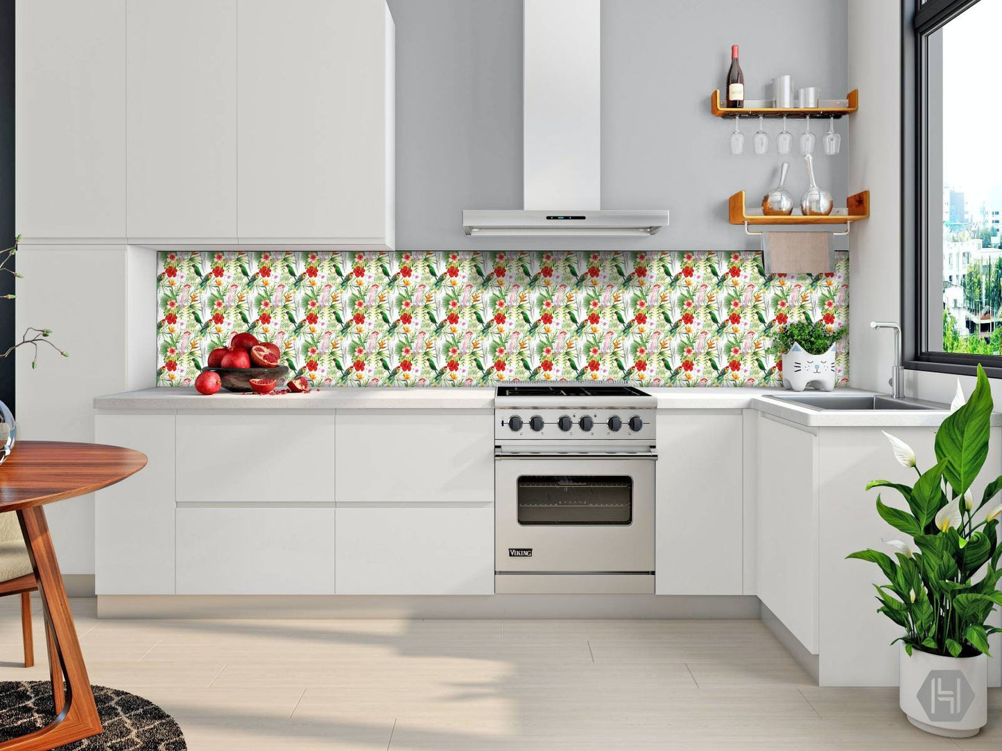 Parrot Ceramic Tiles Bird Tiles - Set of 2 Wall Décor Tiles - Kitchen Backsplash Tiles, Table Decorative Tiles, Bathroom Tiles