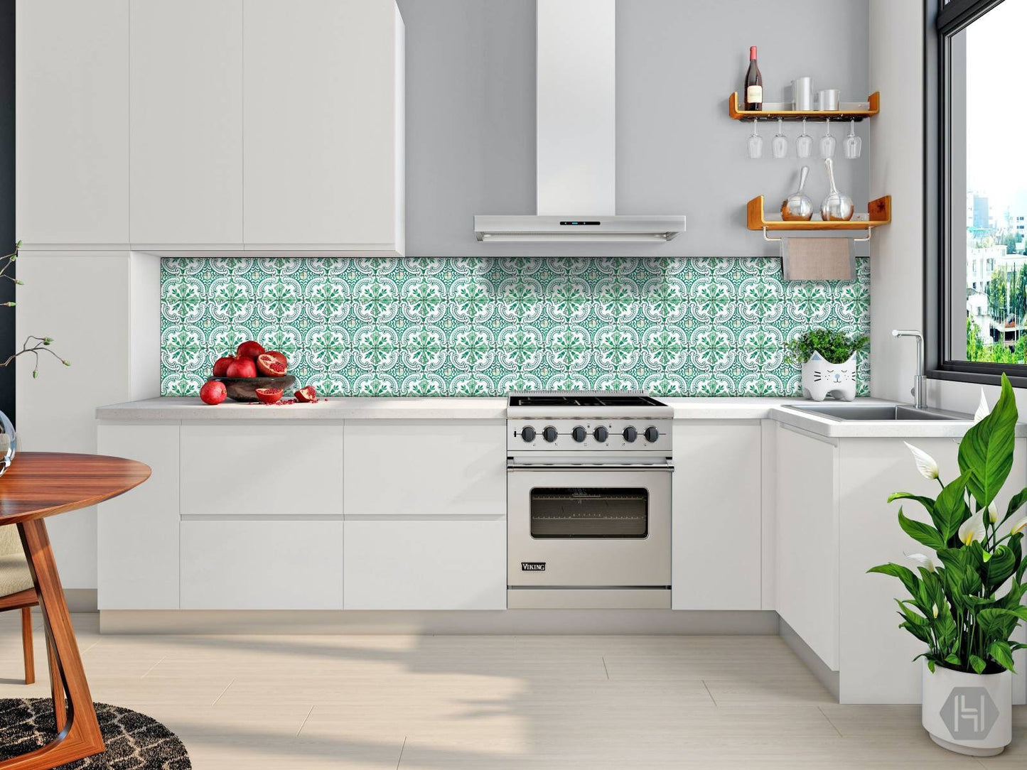 Portuguese Azulejo Tiles - Set of 2 Portuguese Wall Decor Tiles - Kitchen Backsplash Tiles, Table Decorative Tiles, Bathroom Tiles, Coaster