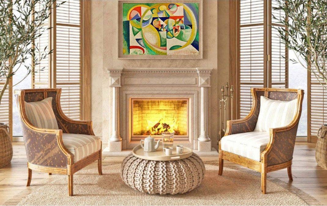 Tile Mural/Mosaic Ceramic Panel of Cardoso Study B - Amadeo de Souza Art - Abstract Painting - Tile Mural - Gloss Tiles - Tile Mosaic