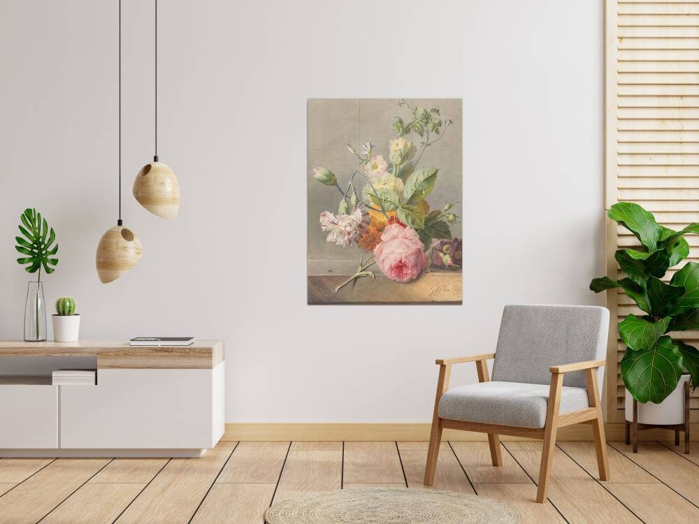 Tile Mural/Mosaic Ceramic Panel of Floral Still Life - Georgius Jacobus Johannes van Os - Tile Mural Art - Gloss Tiles - Flower Tile Mosaic