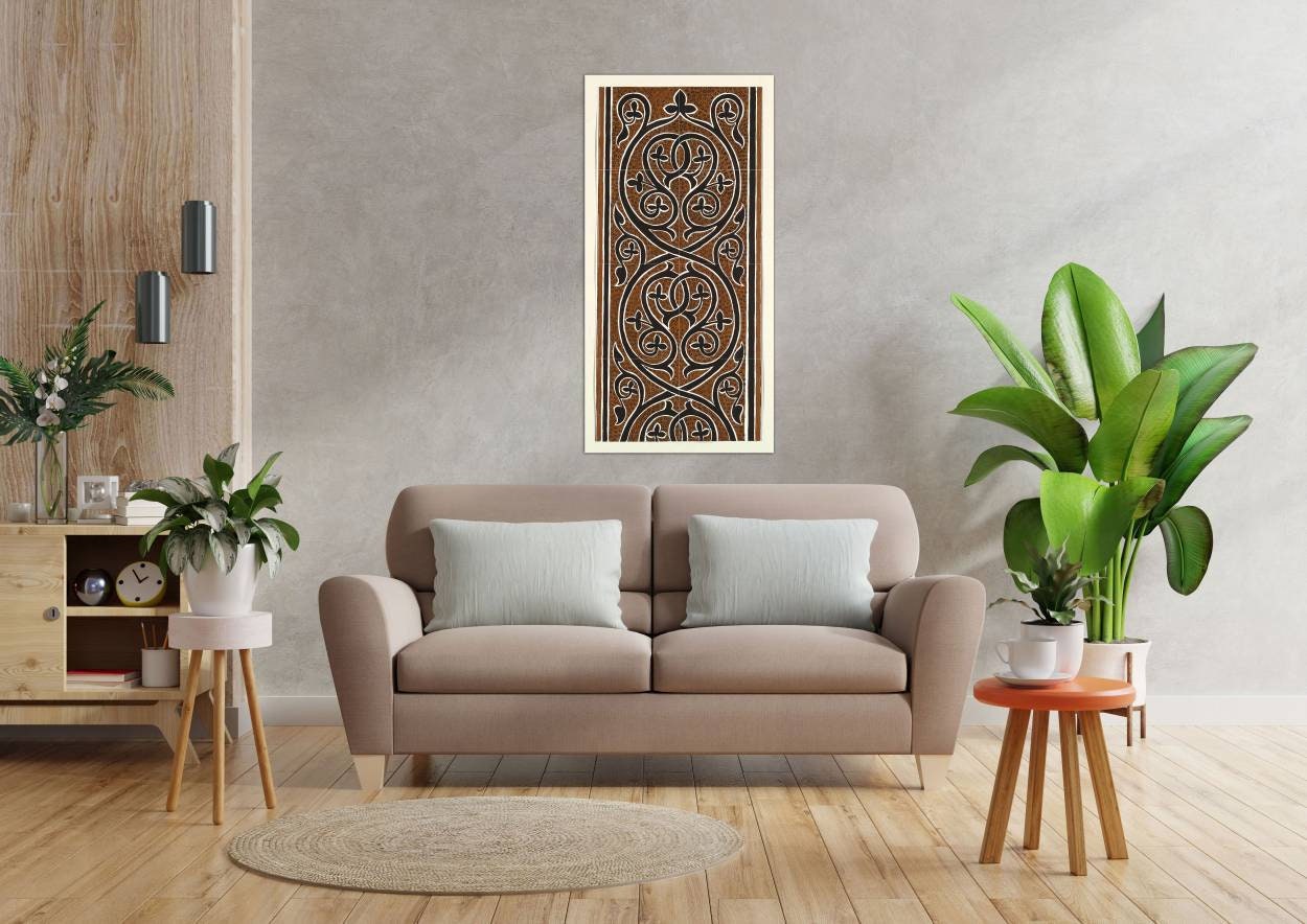 Tile Mural/Mosaic Ceramic Panel of Byzantine Ornament - Elizabeth A Nedwill Art - Home Decor - Tile Mural - Floral decor tiles - Tile Mosaic