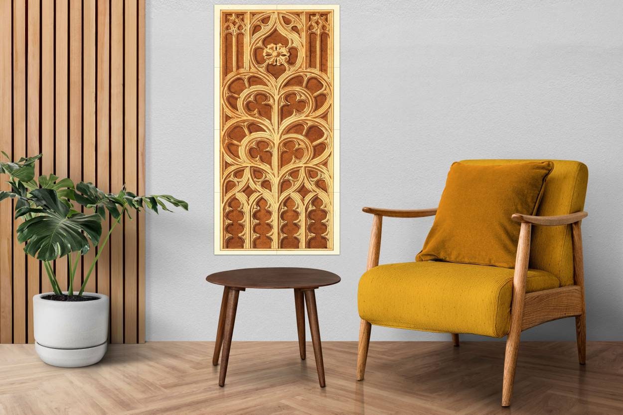 Tile Mural/Mosaic Ceramic Panel of Gothic Ornament II - Nedwill Painting - Gothic wall print-Home Decor -Tile Mural -Gloss Tiles-Tile Mosaic