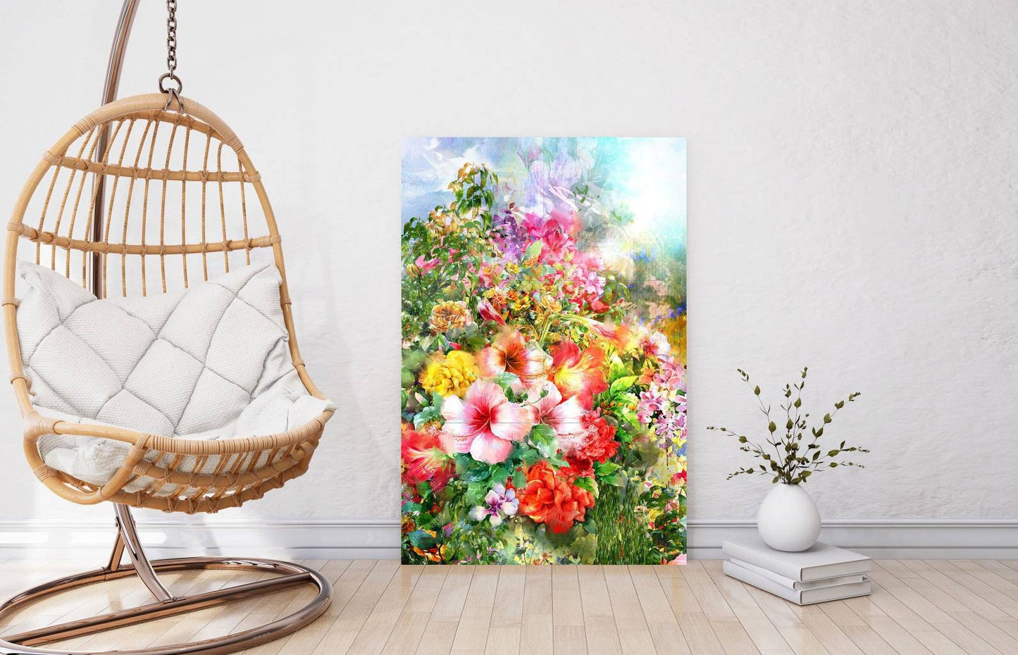 Tile Mural/Mosaic Ceramic of Flowers Watercolour Painting - Landscape Mural - Flower Wall Art - Floral Tile Mural -Gloss Tiles - Tile Mosaic