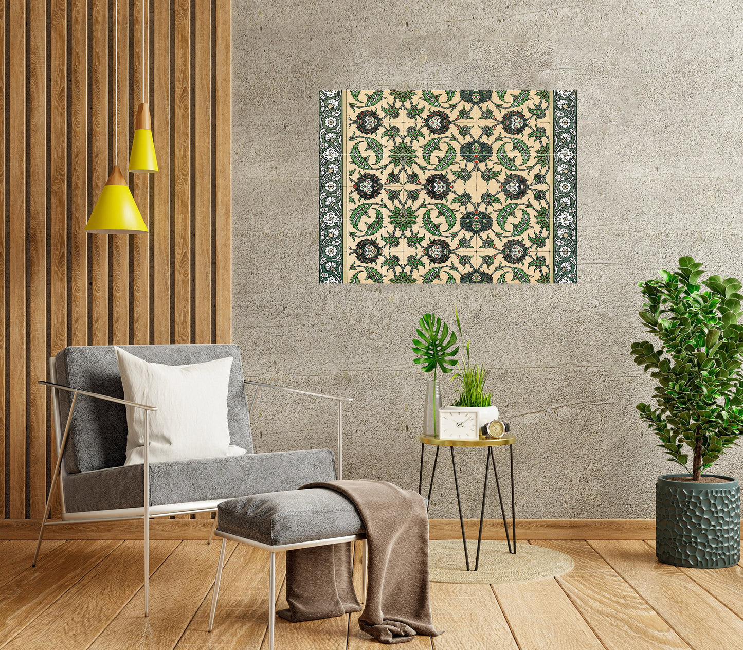 Tile Mural/Mosaic Ceramic Panel of Arabic Pattern - Arabic art decor - Arabic home decor - Tile Mural - Home Decor -Tile Mosaic