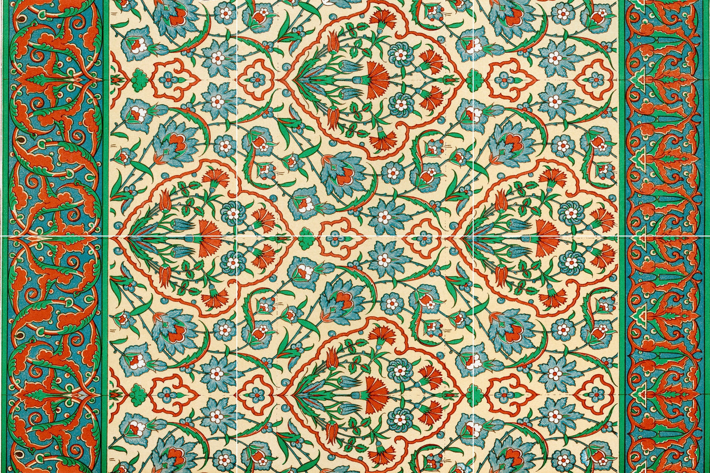 Tile Mural/Mosaic Ceramic Panel of Arabic Pattern - Arabic art decor - Arabic home decor - Tile Mural - Home Decor -Tile Mosaic