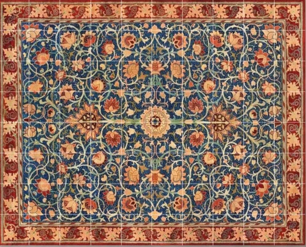 Tile Mural/Mosaic Ceramic Panel of Arabic Pattern - Arabic art decor - Colourful Wall Nature Art - Tile Mural - Home Decor -Tile Mosaic