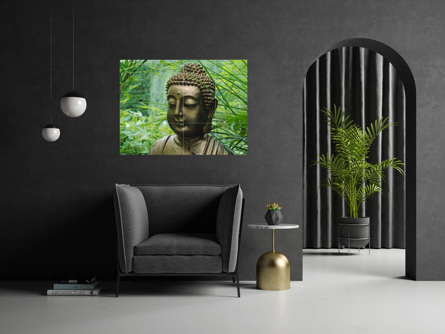 Tile Mural/Mosaic Ceramic Panel of Buddha - Meditation Home Decor - Colourful Wall Art - Tile Mural - Gloss Tiles - Tile Mosaic