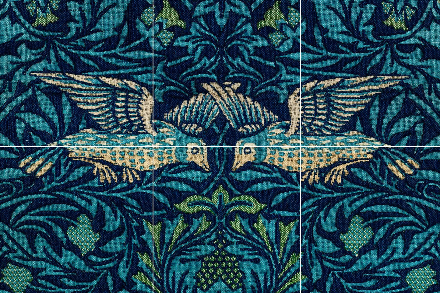 Tile Mural/Mosaic Ceramic Panel of Birds Painting by William Morris - Wall Nature Art - Birds Tile Mural - Gloss Tiles - Bird Tile Mosaic
