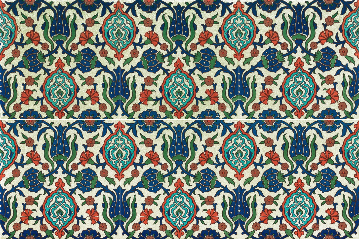 Tile Mural/Mosaic Ceramic Panel of Arabic Pattern - Arabic art decor - Colourful Wall Nature Art - Tile Mural - Home Decor -Tile Mosaic