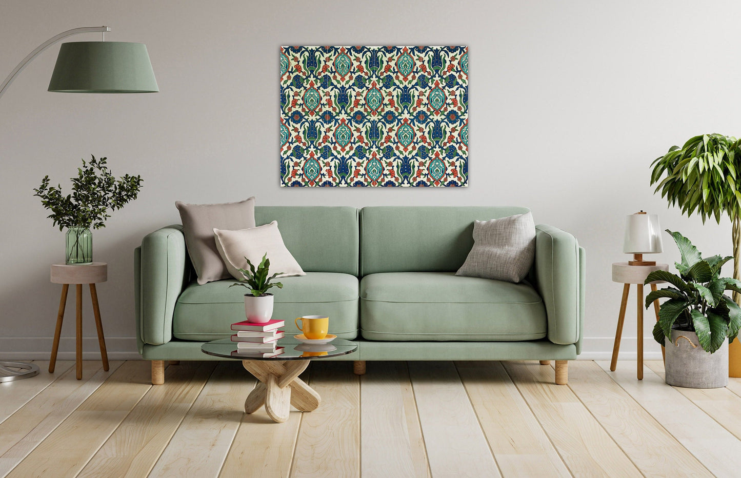 Tile Mural/Mosaic Ceramic Panel of Arabic Pattern - Arabic art decor - Colourful Wall Nature Art - Tile Mural - Home Decor -Tile Mosaic