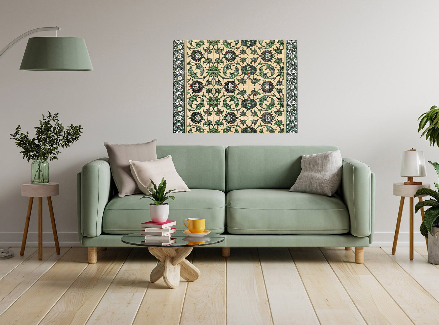 Tile Mural/Mosaic Ceramic Panel of Arabic Pattern - Arabic art decor - Arabic home decor - Tile Mural - Home Decor -Tile Mosaic