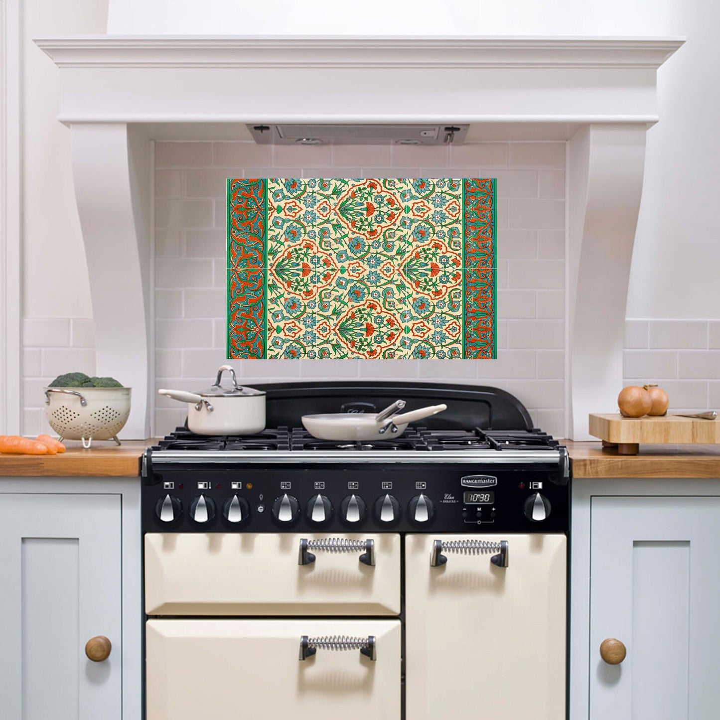 Tile Mural/Mosaic Ceramic Panel of Arabic Pattern - Arabic art decor - Arabic home decor - Tile Mural - Home Decor -Tile Mosaic