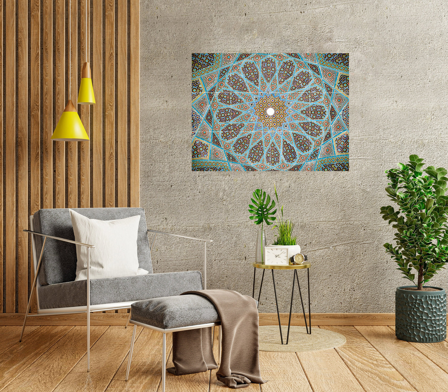 Tile Mural/Mosaic Ceramic Panel of Arabic Pattern - Arabic art decor - Arabic wall tiles - Tile Mural - Home Decor -Tile Mosaic