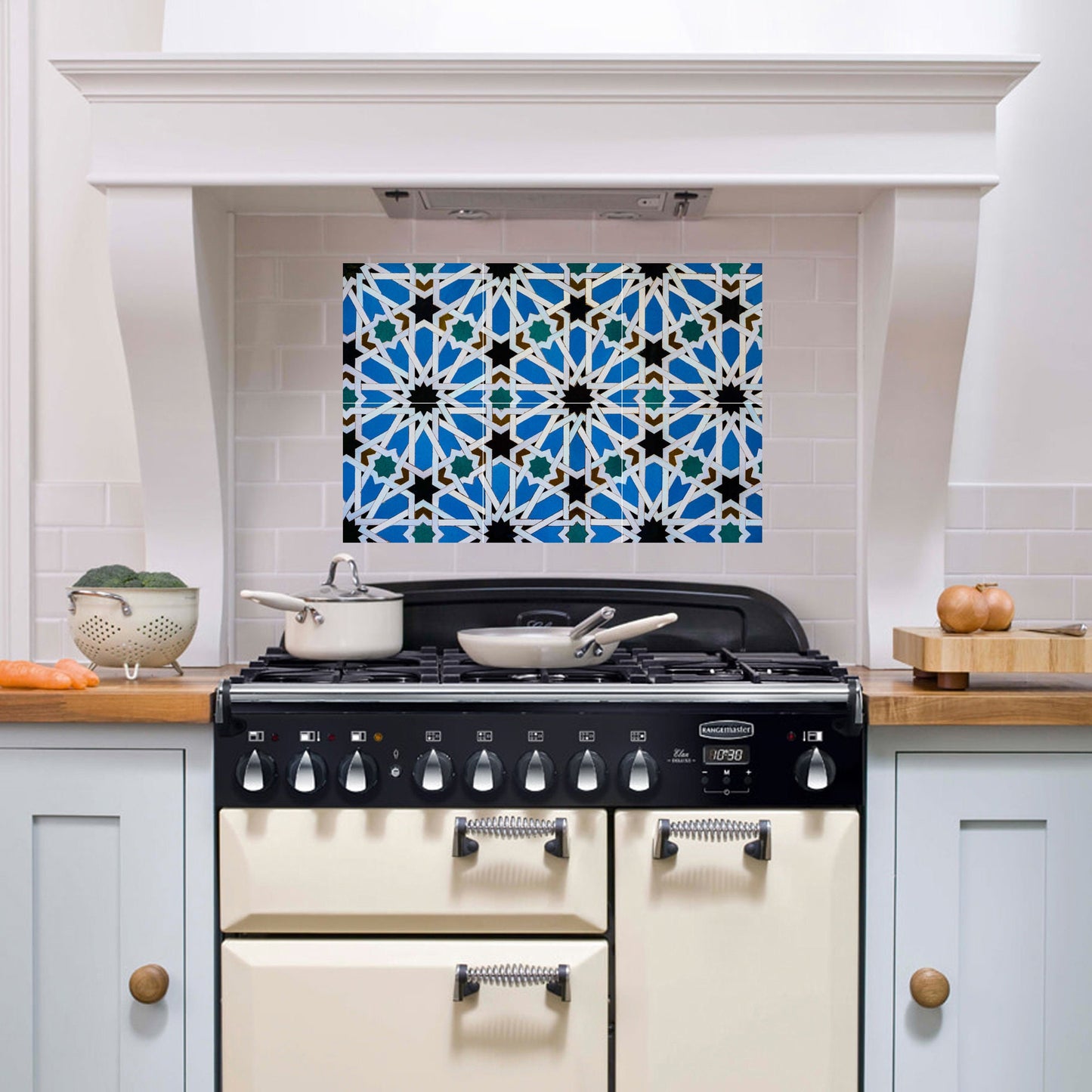 Tile Mural/Mosaic Ceramic Panel of Moroccan Alicatado - Arabic art decor - Moroccan home decor - Tile Mural - Home Decor -Tile Mosaic