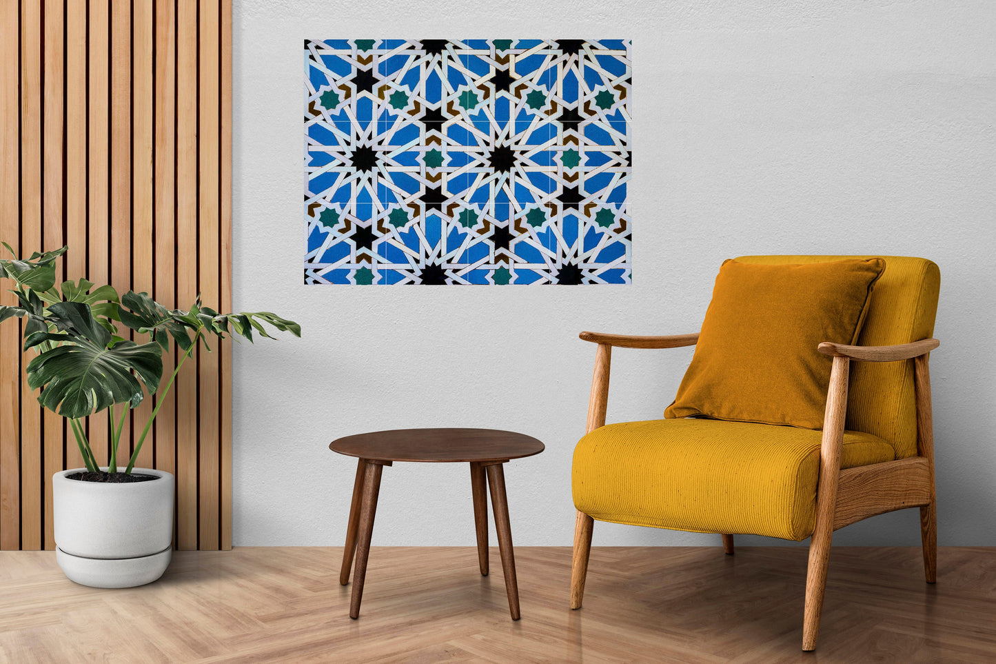 Tile Mural/Mosaic Ceramic Panel of Moroccan Alicatado - Arabic art decor - Moroccan home decor - Tile Mural - Home Decor -Tile Mosaic