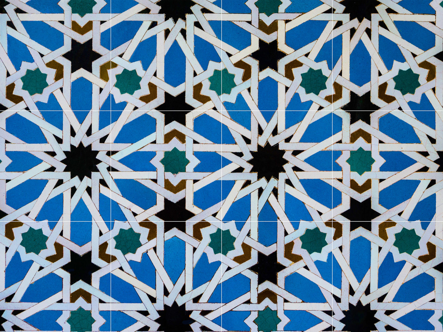 Tile Mural/Mosaic Ceramic Panel of Moroccan Alicatado - Arabic art decor - Moroccan home decor - Tile Mural - Home Decor -Tile Mosaic