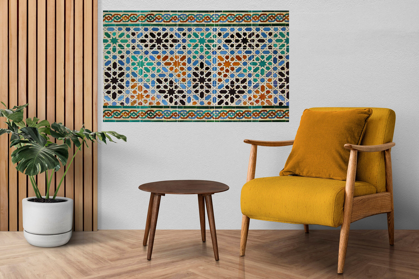 Tile Mural/Mosaic Ceramic Panel of Moroccan ceramic mural - Arabic art decor - Moroccan home decor - Tile Mural - Moroccan wall tiles
