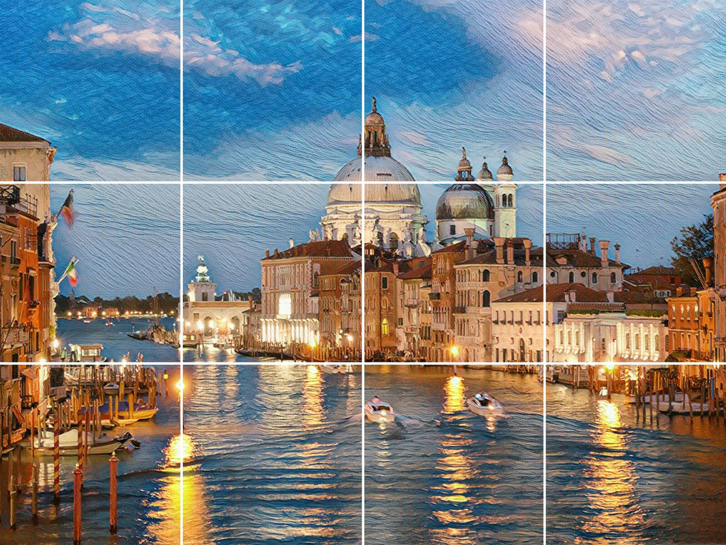 Tile Mural/Mosaic Ceramic Panel of Venice - Canale Grande print - Venice print - Kitchen Backsplash - Tile Mural - Gloss Tiles - Tile Mosaic