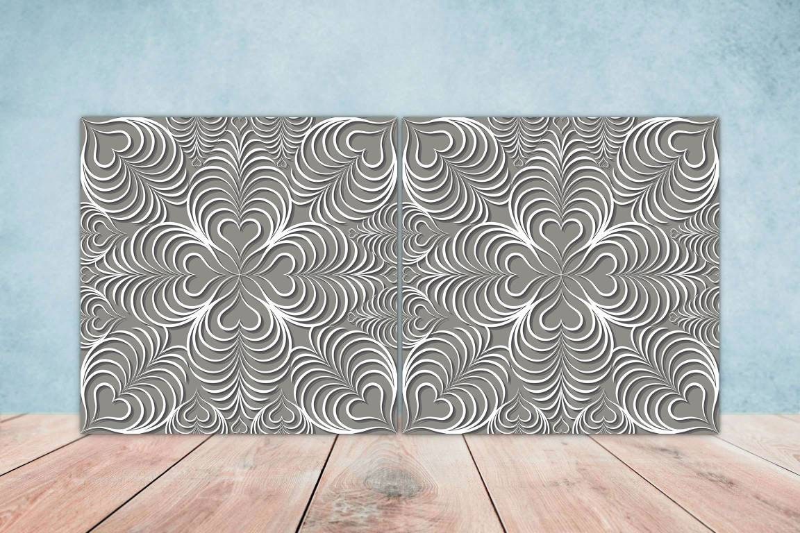 Moroccan Ceramic Tiles - Set of 2 Moroccan Wall Decor Tiles - Kitchen Backsplash Tiles, Table Decorative Tiles, Bathroom Tiles, Coaster