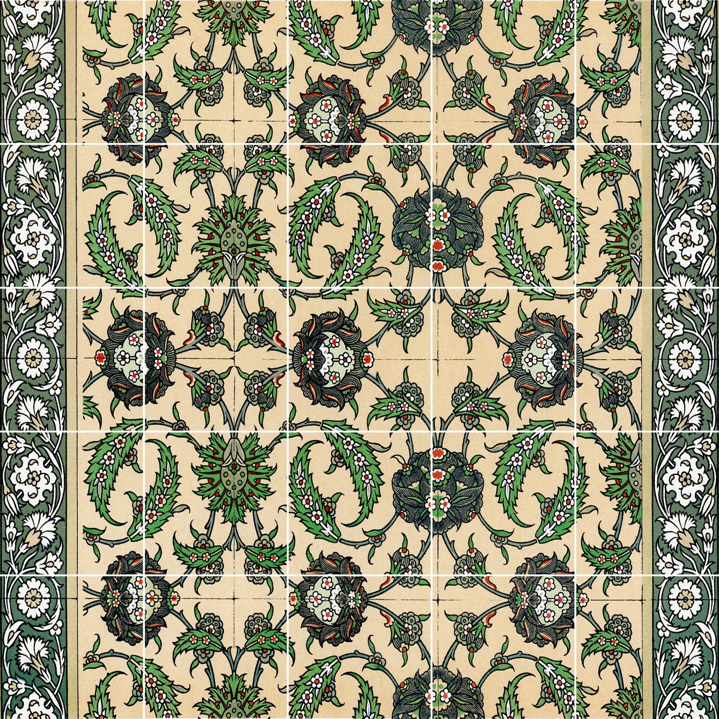 Tile Mural/Mosaic Ceramic Panel of Arabic Pattern -Arabic art decor -Moroccan Wall Art - Tile Mural -Home Decor -Tile Mosaic- Moroccan decor