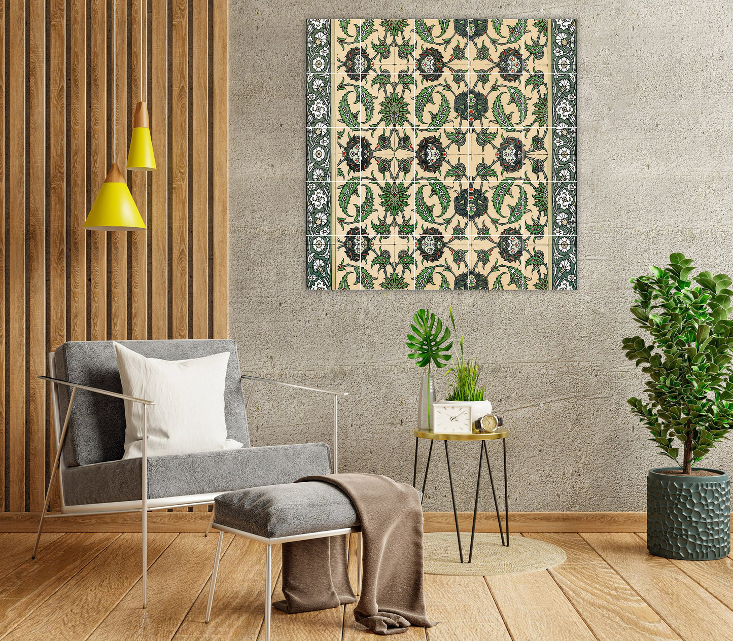 Tile Mural/Mosaic Ceramic Panel of Arabic Pattern -Arabic art decor -Moroccan Wall Art - Tile Mural -Home Decor -Tile Mosaic- Moroccan decor