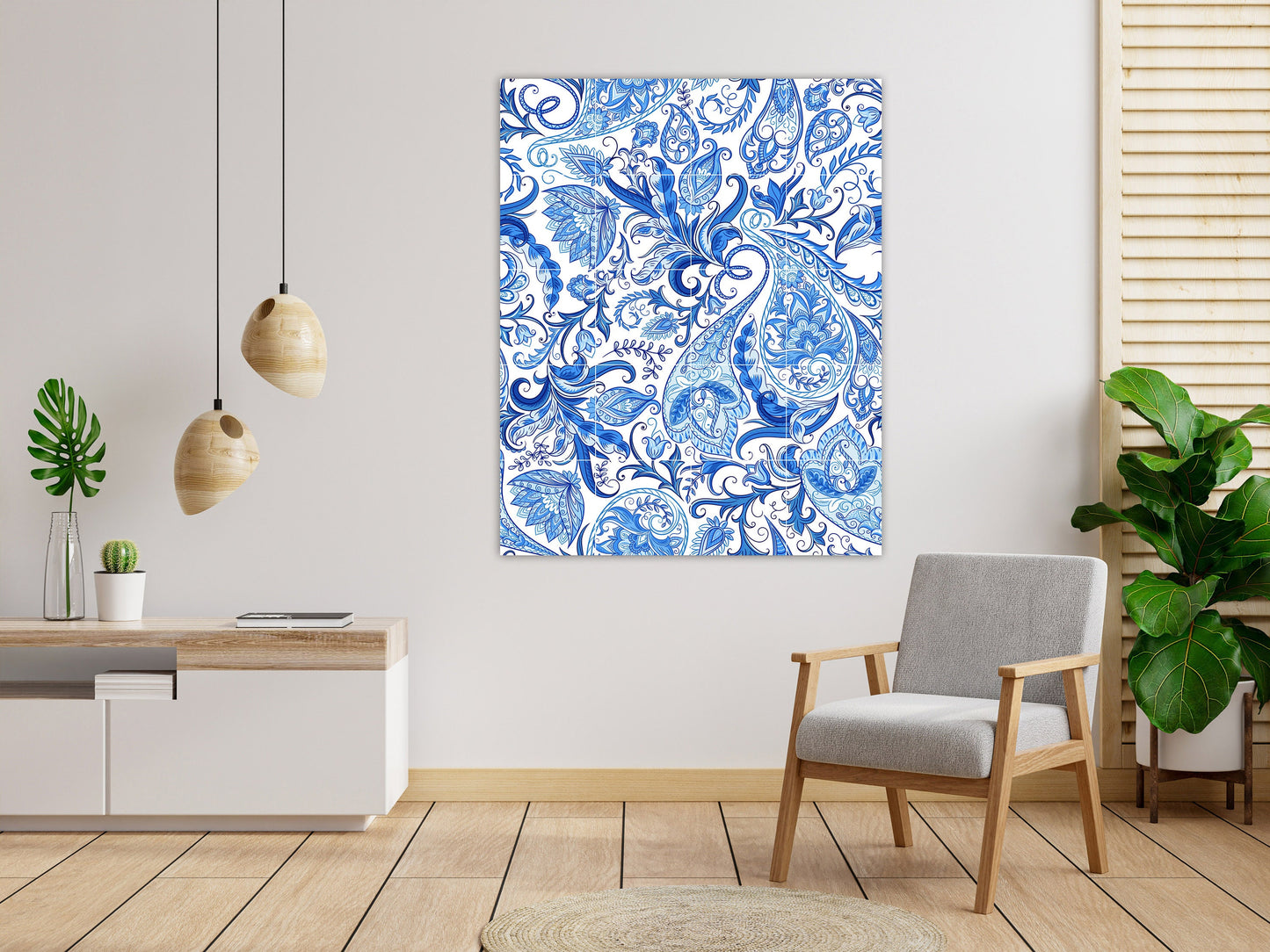 Tile Mural/Mosaic Ceramic Panel of Arabic Pattern - Arabic art decor - Colourful Wall Nature Art - Tile Mural - Home Decor -Tile Mosaic