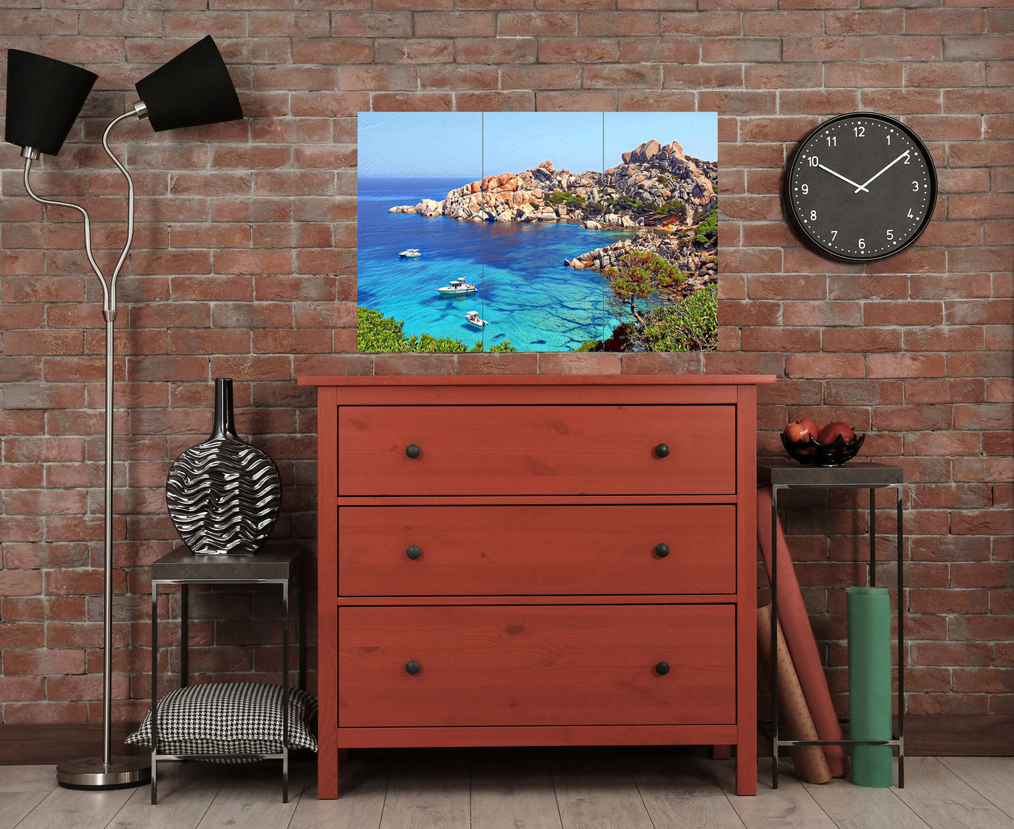 Santa Teresa di Gallura Tile Mural/Mosaic Ceramic Panel- Sardinia Wall print - Italy Wall Art - Italian Ladscape - Gloss Tiles -Tile Mosaic