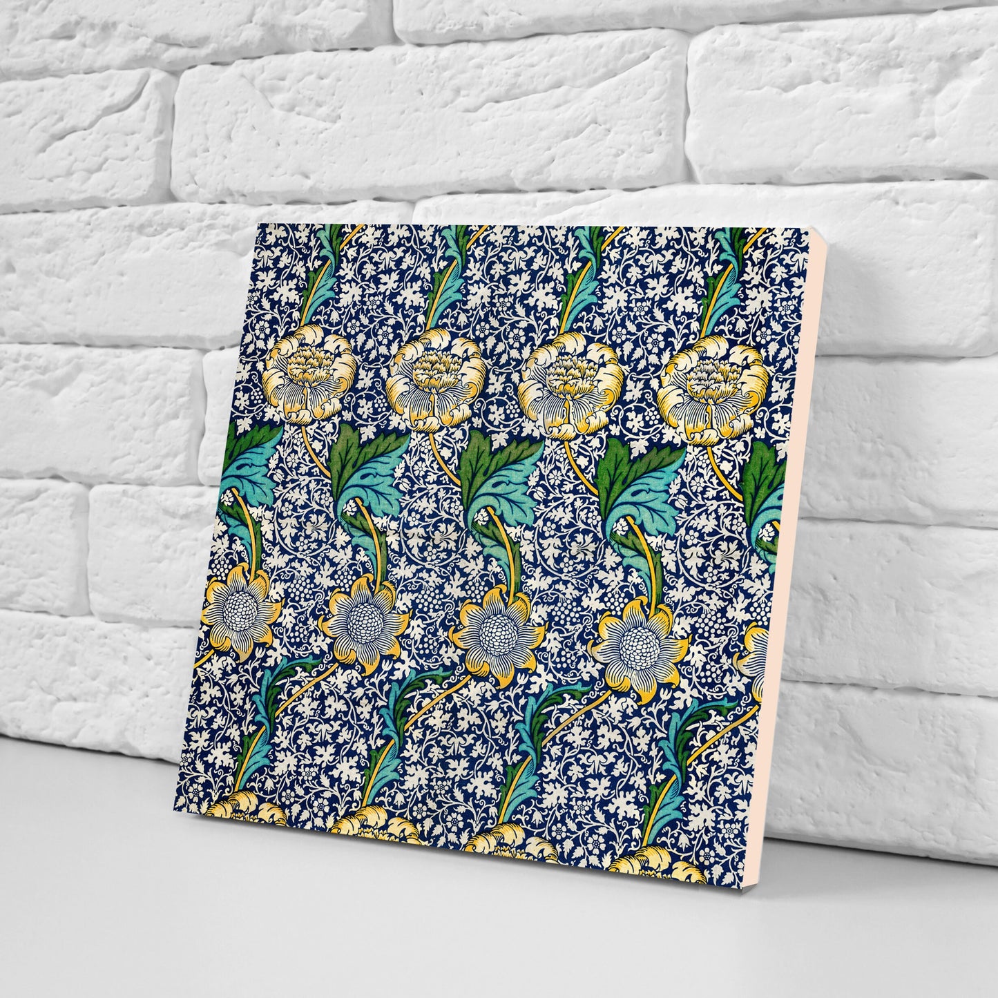 William Morris Set of 3 Ceramic tiles,Ceramic Decor Tiles,Kitchen Backsplash Tiles, Bathroom Tiles, Botanical wall art, William Morris print