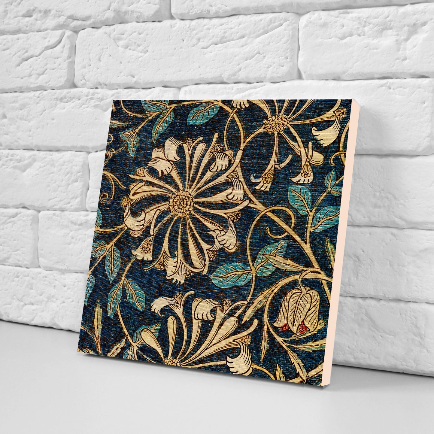 William Morris Set of 3 Ceramic tiles,Ceramic Decor Tiles,Kitchen Backsplash Tiles, Bathroom Tiles, Botanical wall art, William Morris print