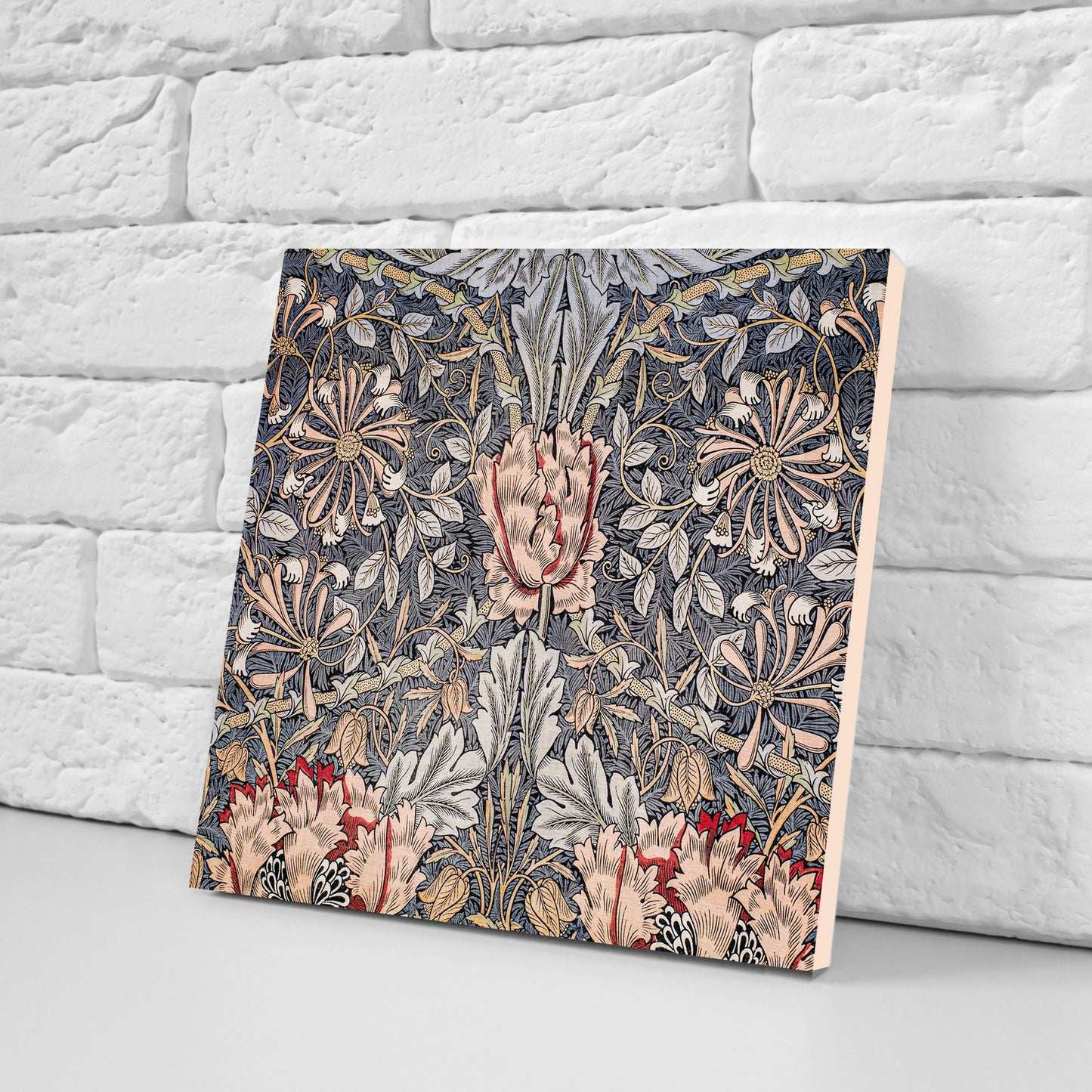 William Morris Set of 3 Ceramic tiles,Ceramic Decor Tiles,Kitchen Backsplash Tiles, Bathroom Tiles, Botanical wall art, William Morris print