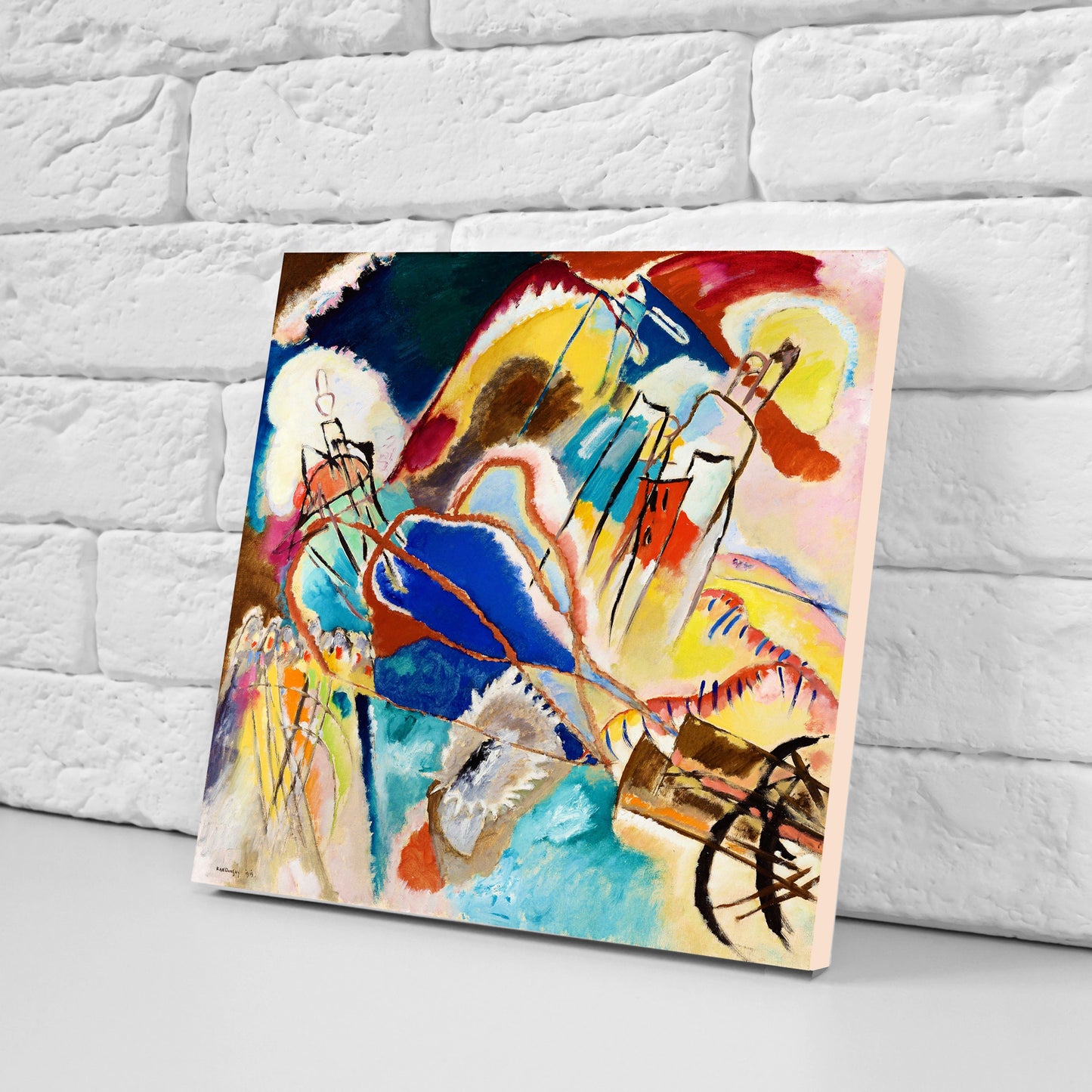 Wassily Kandinsky Set of 3 Ceramic tiles, Ceramic Decor Tiles, Kitchen Backsplash Tiles, Bathroom Tiles, Kandinsky wall art, Kandinsky print