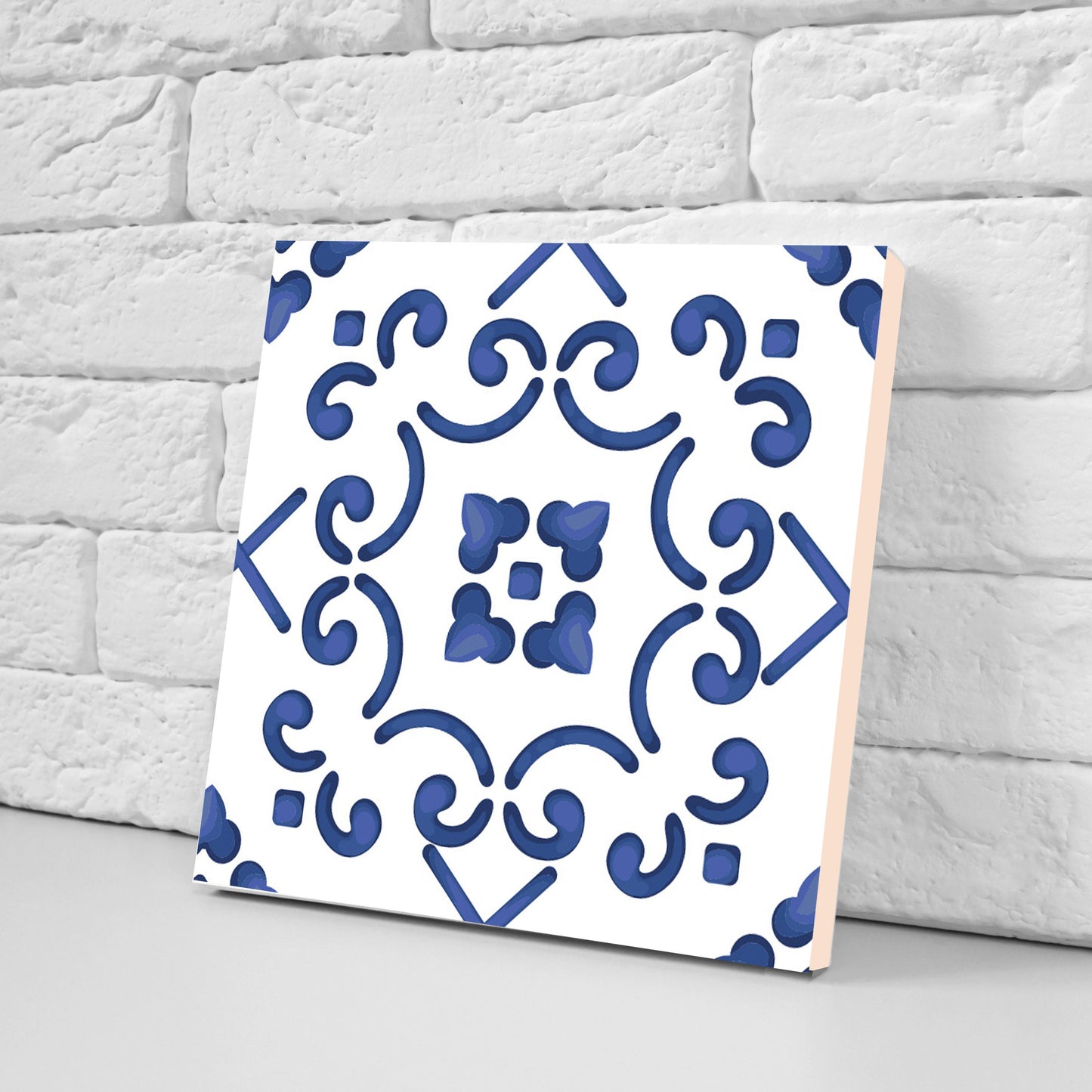 Spanish Ceramic Tiles - Set of 2 Spanish Wall Decor Tiles - Kitchen Backsplash Tiles, Table Decorative Tiles, Bathroom Tiles, Coaster