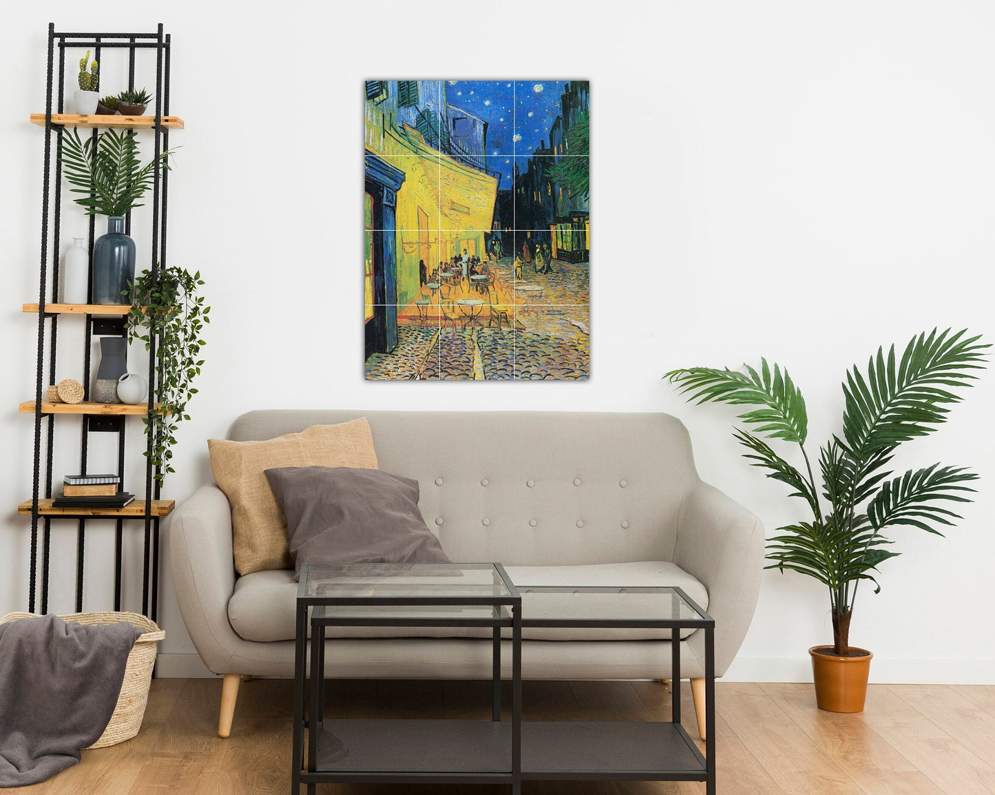 Tile Mural/Mosaic Ceramic Panel of Van Gogh Café Terrace at Night - Van Gogh Wall Art - Van Gogh Tile Mural - Van Gogh print - Tile Mosaic