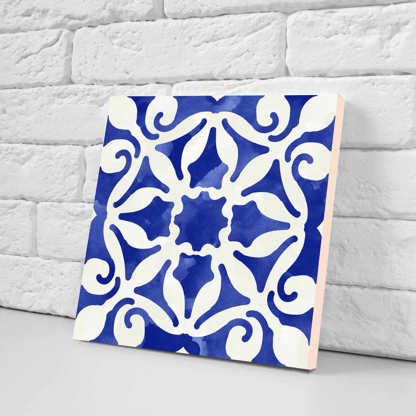 Portuguese Azulejo Tiles - Set of 2 Portuguese Wall Decor Tiles - Kitchen Backsplash Tiles, Table Decorative Tiles, Bathroom Tiles, Coaster