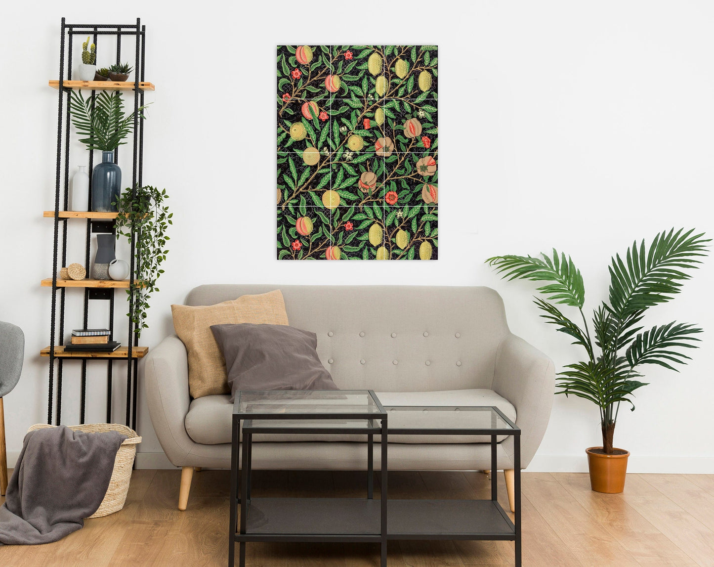 Tile Mural/Mosaic Ceramic Panel of William Morris Fruit pattern - William Morris wall art - Tile Mural -Morris print -Tile Mosaic