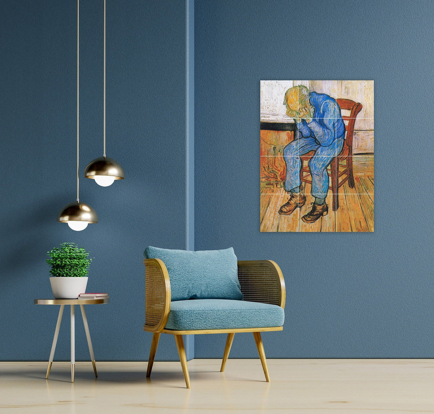 Tile Mural/Mosaic Ceramic Panel of Van Gogh At Eternity's Gate - Van Gogh Wall Art - Van Gogh Tile Mural - Van Gogh print - Tile Mosaic