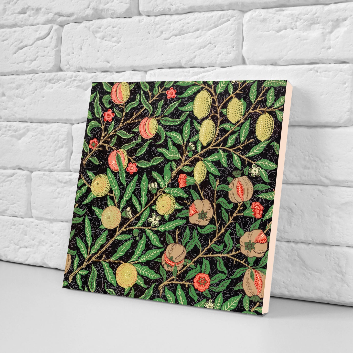 William Morris Set of 3 Ceramic tiles,Ceramic Decor Tiles,Kitchen Backsplash Tiles, Bathroom Tiles, Botanical wall art, William Morris print