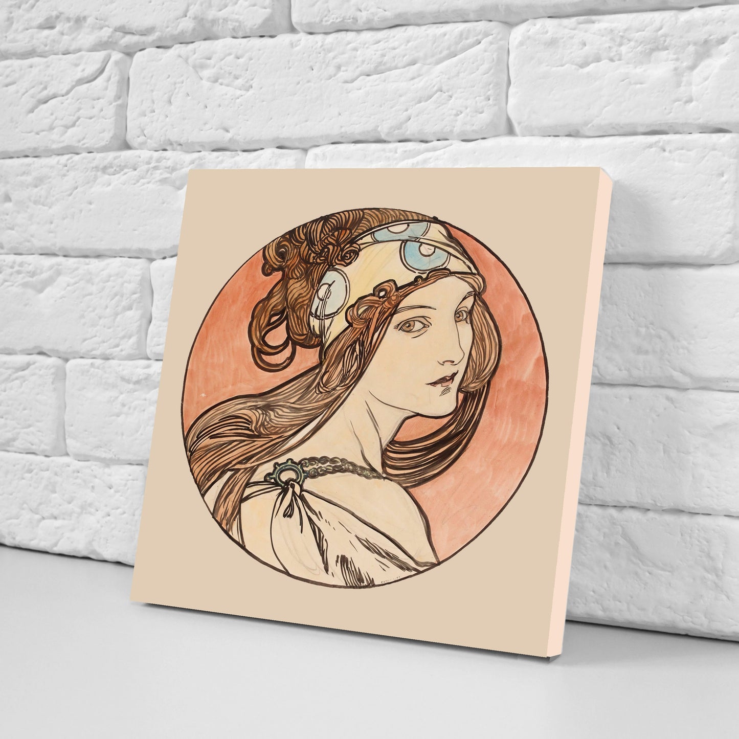 Alphonse Mucha Set of 3 Ceramic tiles,Ceramic Decor Tiles,Kitchen Backsplash Tiles, Bathroom Tiles, Art Nouveau print, Alphonse Mucha print