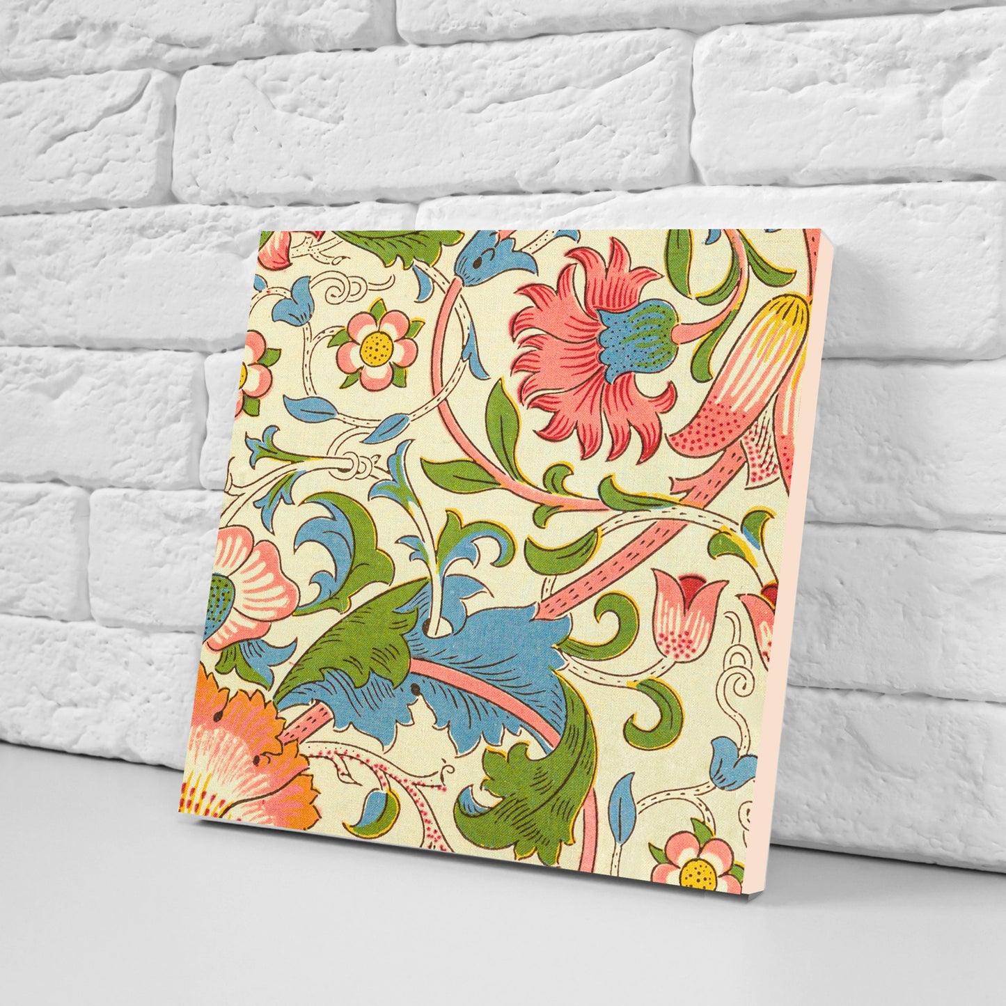 William Morris Set of 3 Ceramic tiles,Ceramic Decor Tiles,Kitchen Backsplash Tiles, Bathroom Tiles, Botanical wall art, William Morris print