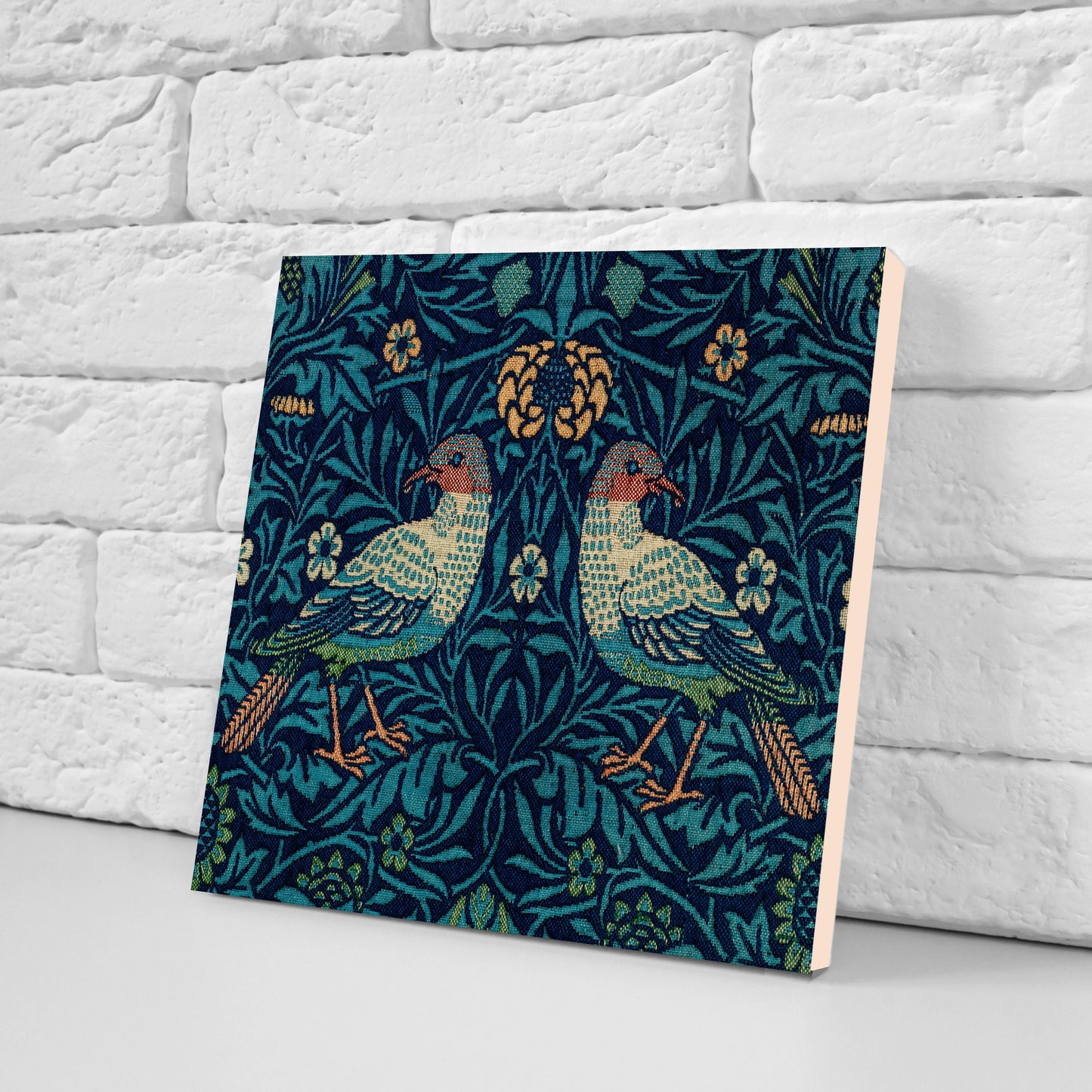 William Morris Set of 3 Ceramic tiles,Ceramic Decor Tiles,Kitchen Backsplash Tiles, Bathroom Tiles, Botanical wall art, William Morris print