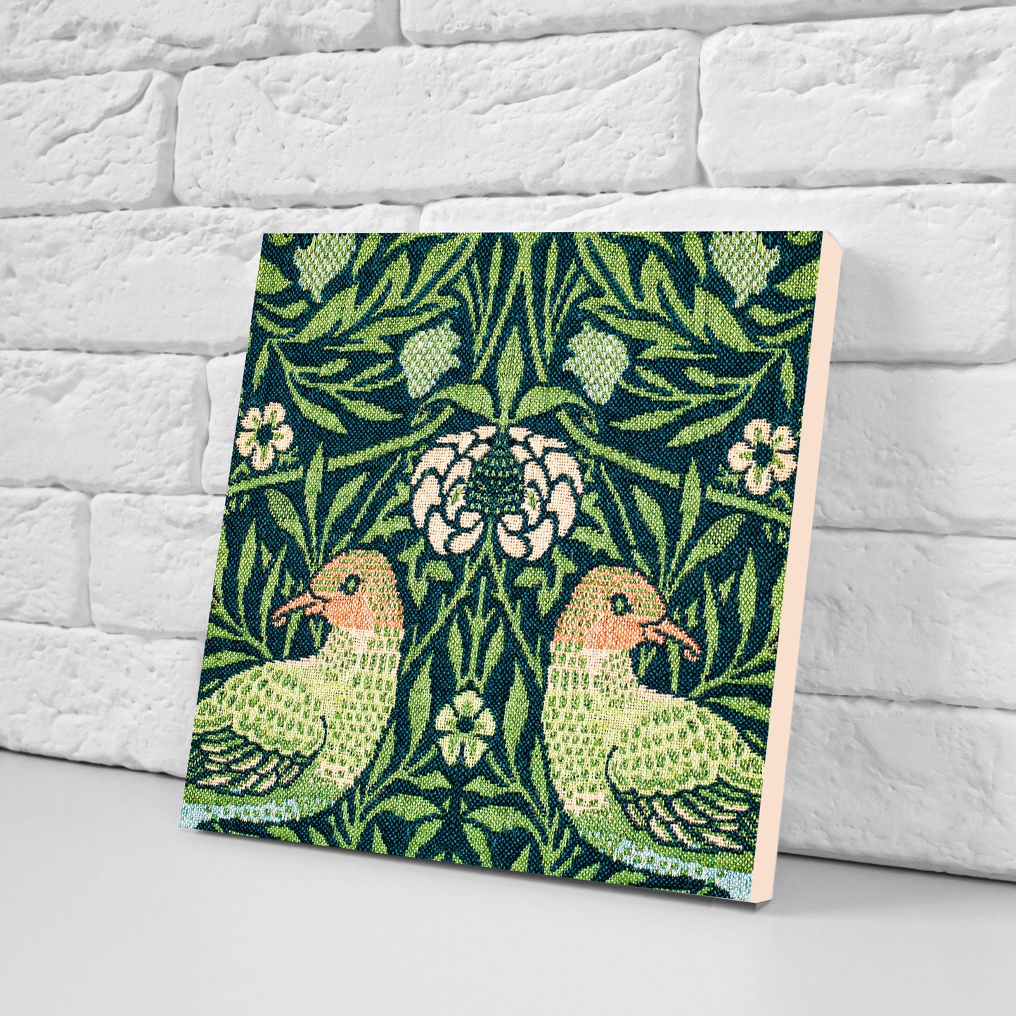 William Morris Set of 3 Ceramic tiles,Ceramic Decor Tiles,Kitchen Backsplash Tiles, Bathroom Tiles, Botanical wall art, William Morris print