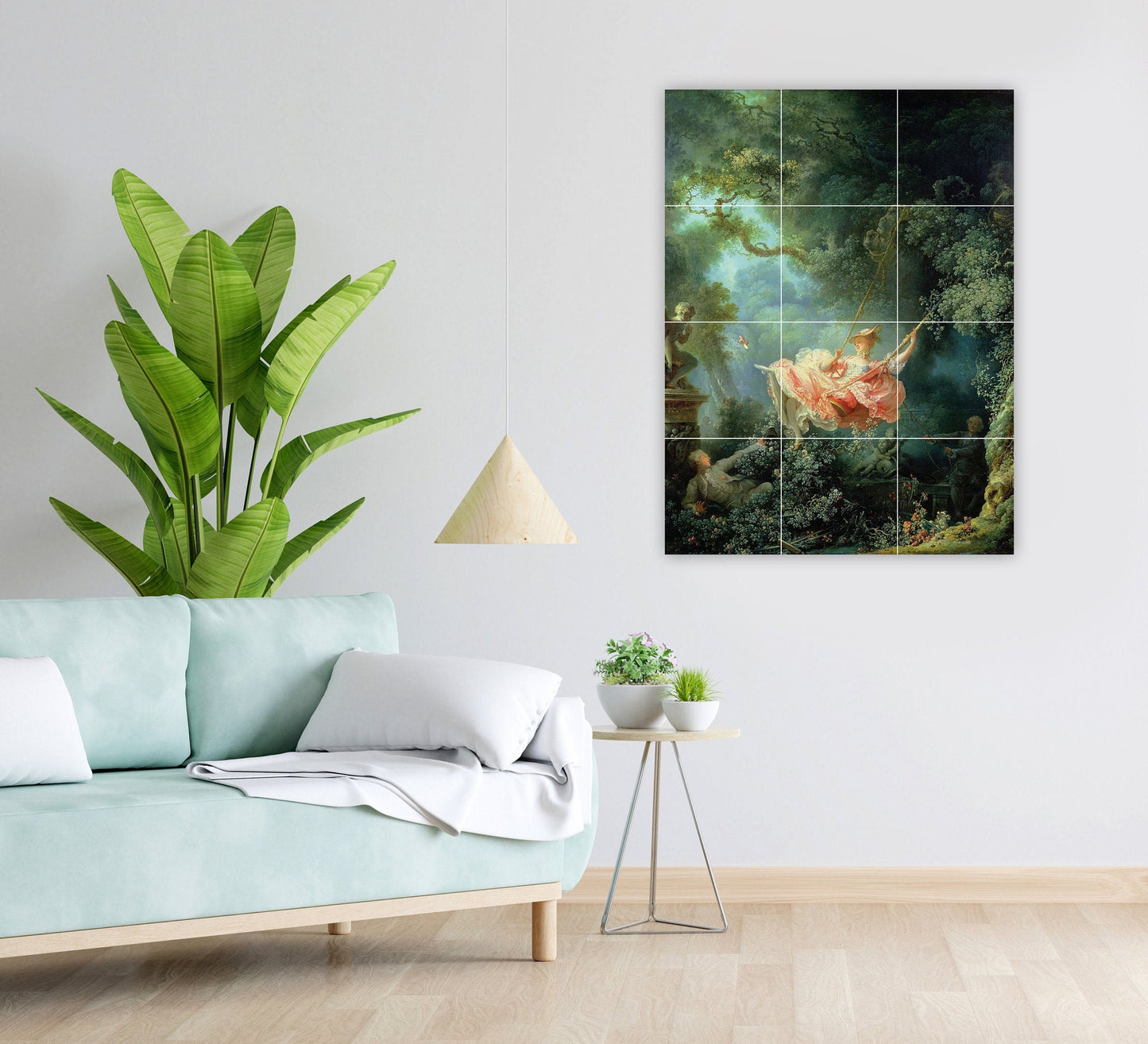 Tile Mural/Mosaic Ceramic Panel of Honoré Fragonard The Swing - Fragonard wall print - Fragonard wall art- The Swing print -Tile Mosaic