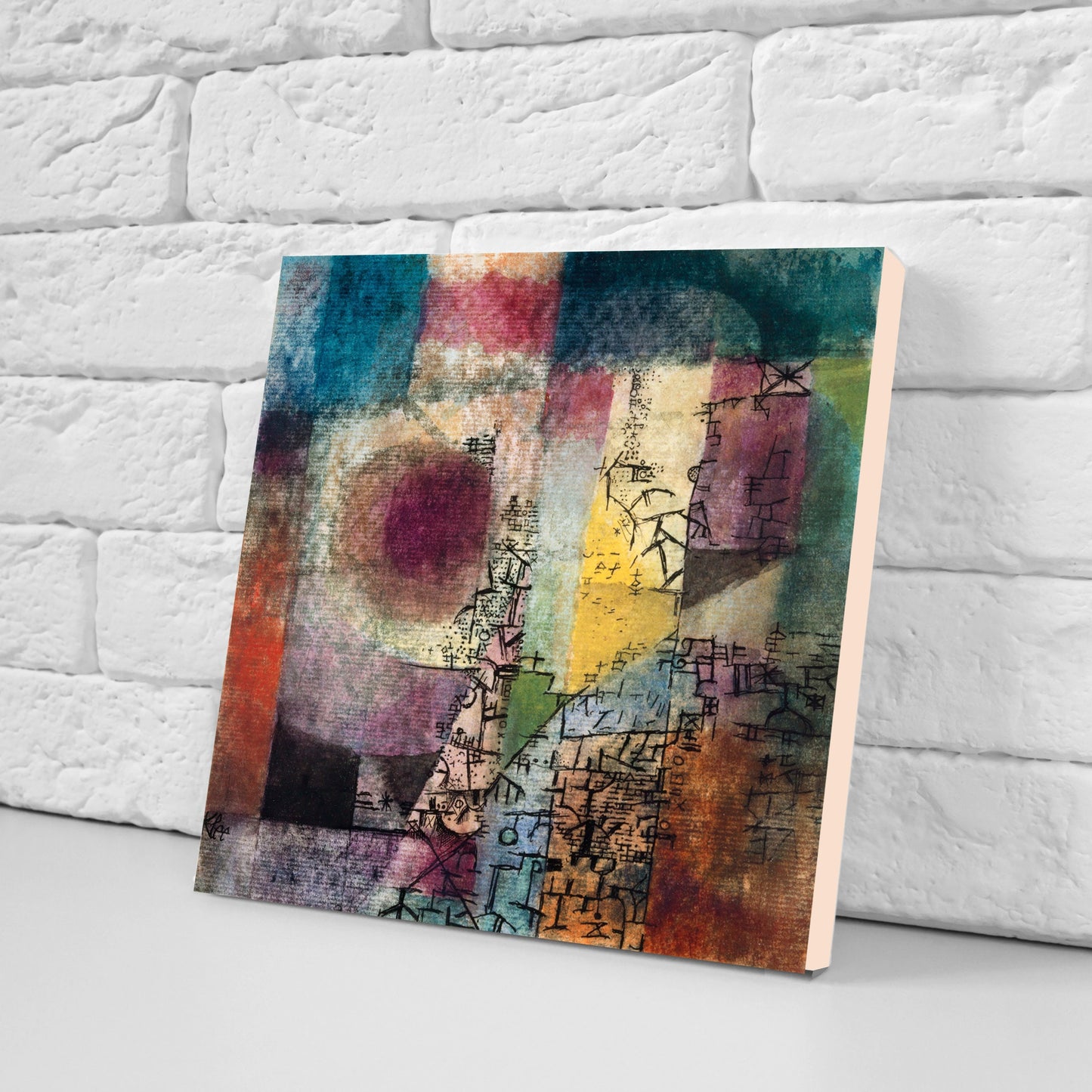 Paul Klee Set of 3 Ceramic tiles, Ceramic Decor Tiles, Kitchen Backsplash Tiles, Bathroom Tiles, Paul Klee wall art, Paul Klee print