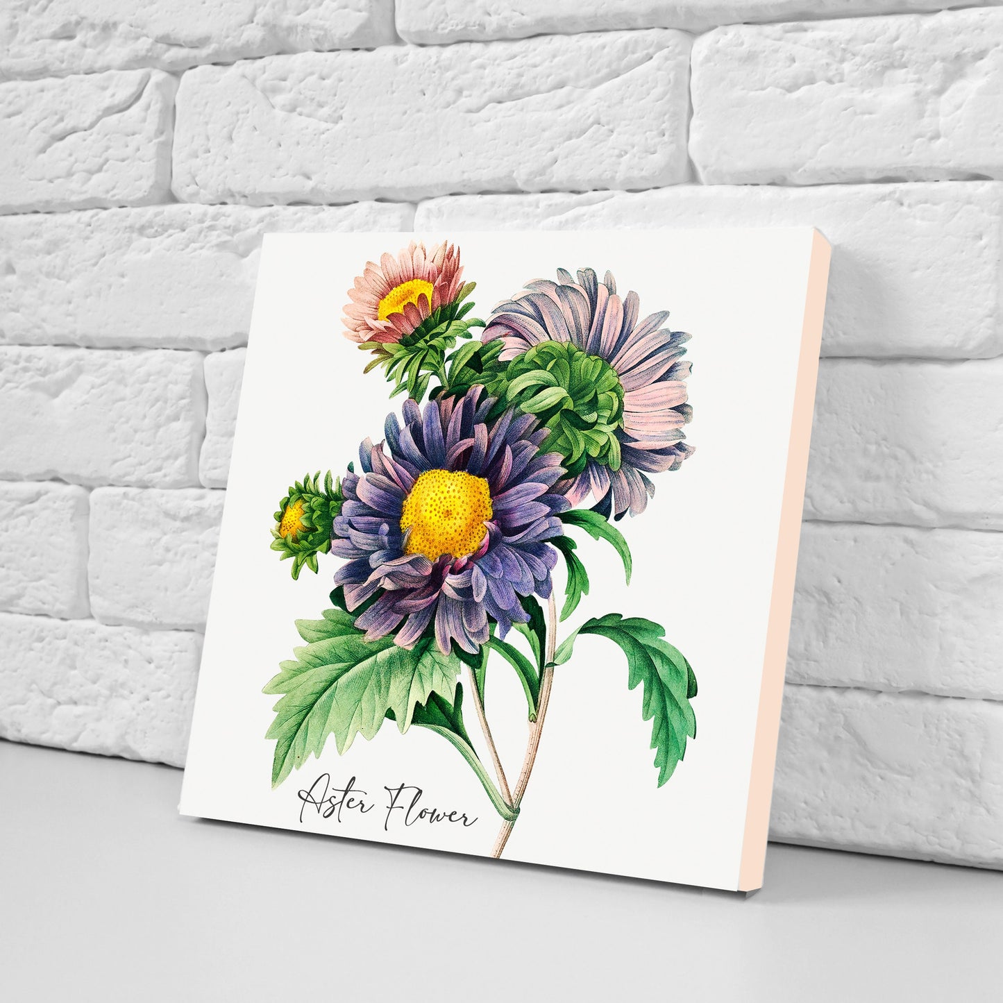 Vintage Botanical Print Ceramic Tiles - Set of 3 Ceramic Decor Tiles - Kitchen Backsplash Tiles, Bathroom Tiles, Botanical wall art