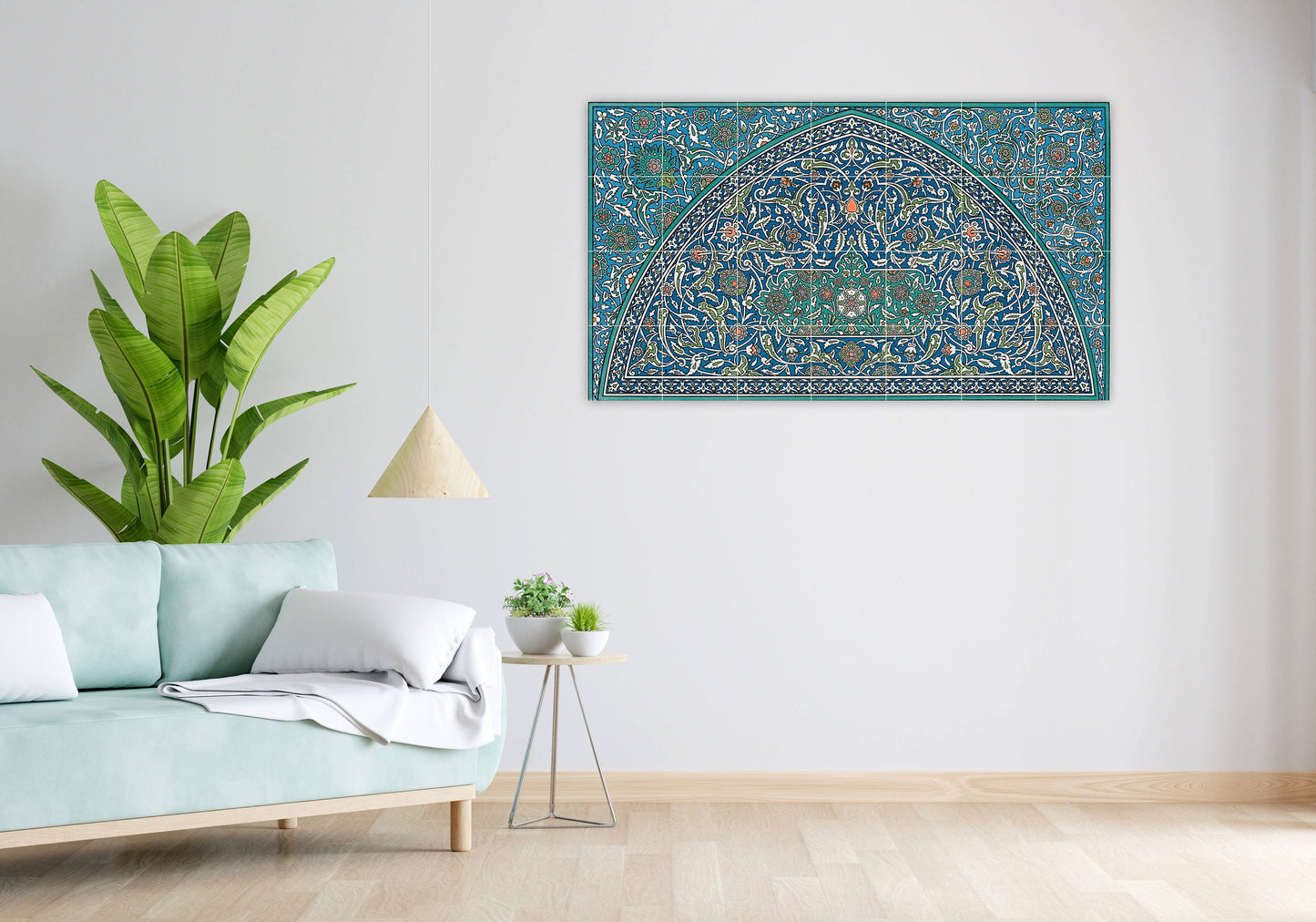 Tile Mural/Mosaic Ceramic Panel of Arabic Pattern - Arabic art decor - Arabic home decor - Tile Mural - Home Decor -Tile Mosaic