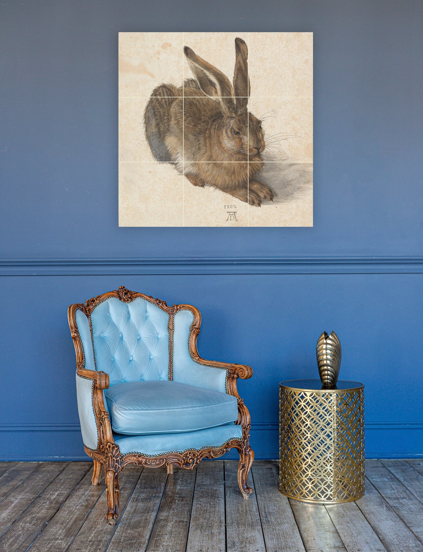 Tile Mural/Mosaic Ceramic Panel of Albrecht Dürer Young Hare -Albrecht Dürer wall art - Dürer wall print-Tile Mural-Gloss Tiles-Tile Mosaic