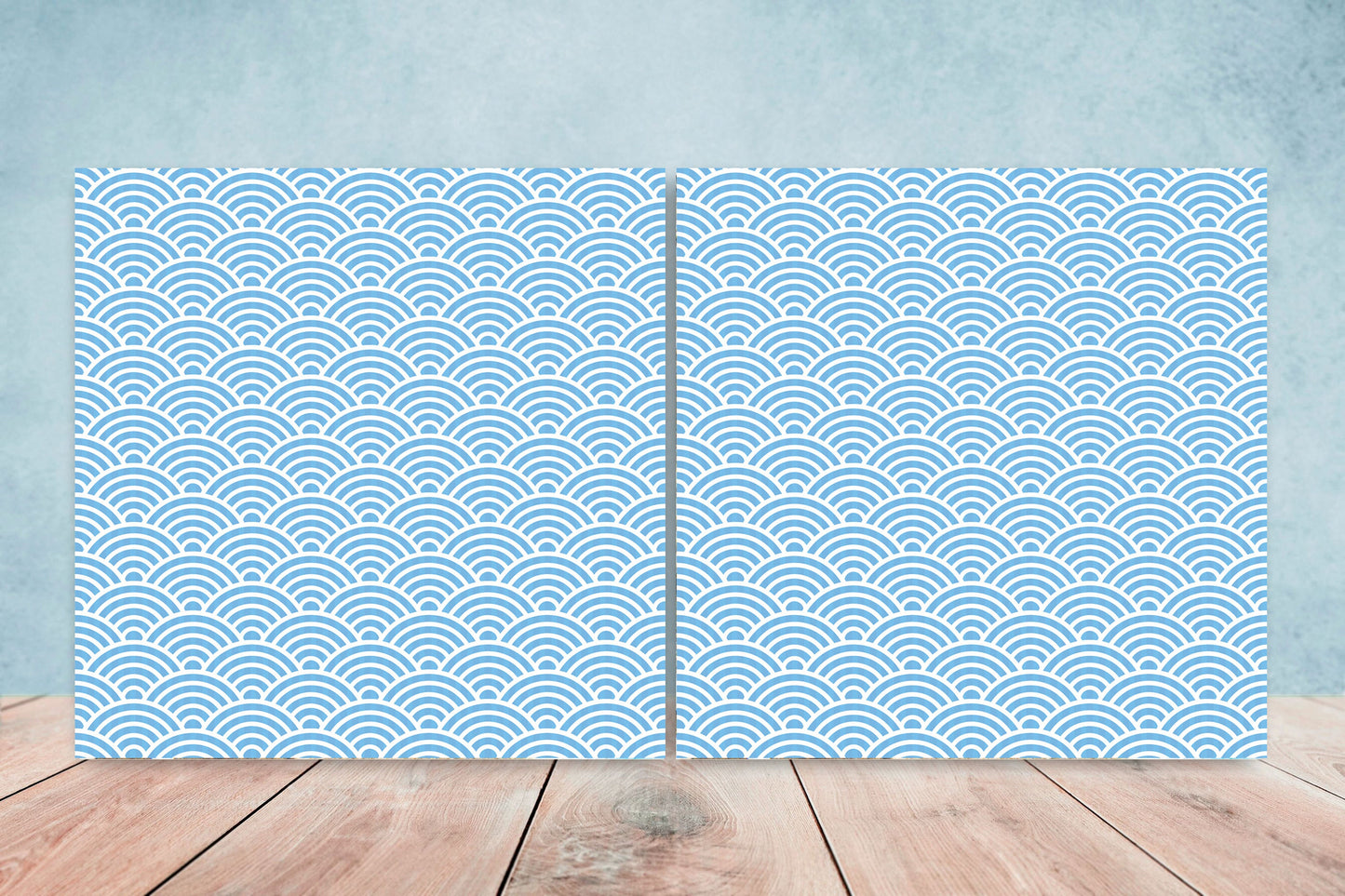 Japanese Ceramic Tiles - Set of 2 Japan Wall Decor Tiles - Kitchen Backsplash Tiles, Table Decorative Tiles, Bathroom Tiles, Coaster