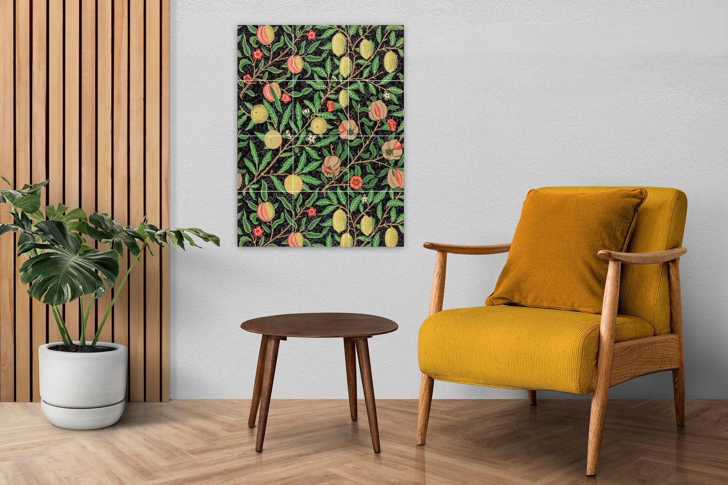 Tile Mural/Mosaic Ceramic Panel of William Morris Fruit pattern - William Morris wall art - Tile Mural -Morris print -Tile Mosaic